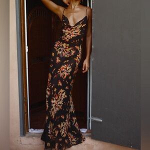 rat & boa maxi,sheer multicolored dress brand new with tags size large